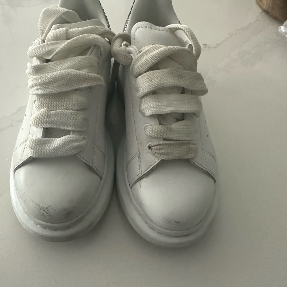 Alexander McQueen Black and White Crystal Sneakers - Picture 2 of 4